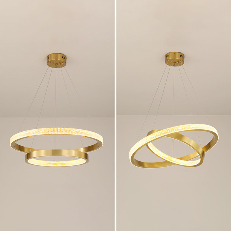 Simplicity Multi-Layer Suspended Lighting Fixture Acrylic Hanging Ceiling Fixture for Restaurant