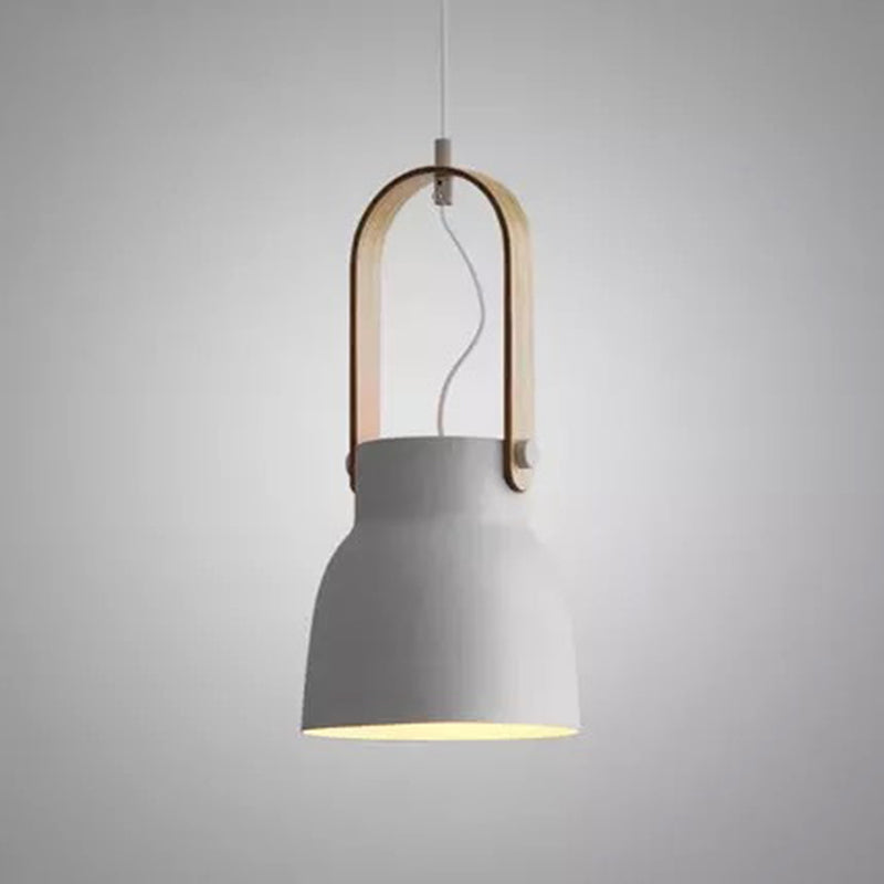 Wooden Handle Pendant Ceiling Light Simplicity Pendant Lighting Fixture for Dinning Room