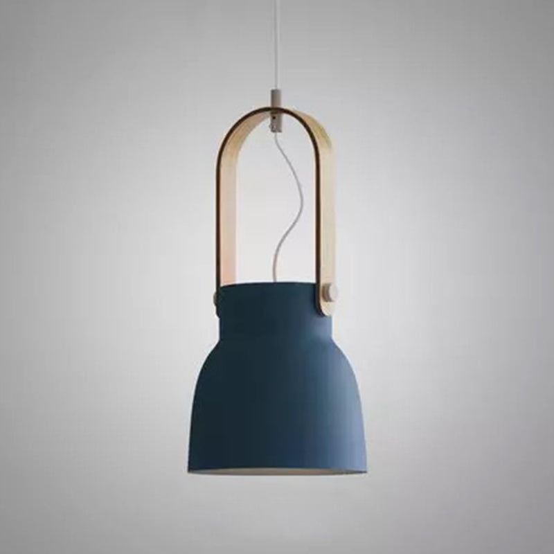 Wooden Handle Pendant Ceiling Light Simplicity Pendant Lighting Fixture for Dinning Room