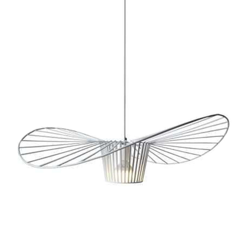 Metal 1 luce a sospensione leggera Light Nordic Modern Simple Hat Cage Hanging Lampada per soggiorno