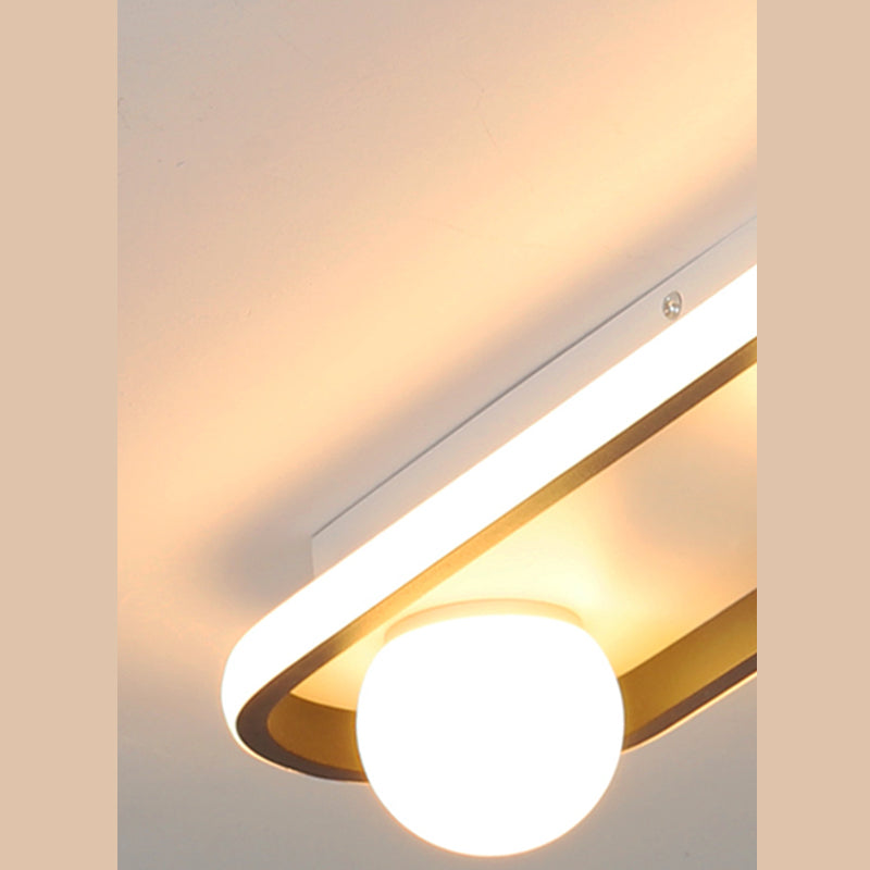 Lineare LED-Schienenbeleuchtung Leuchten Moderne Eisen Deckenleuchte mit 2-Strahlern