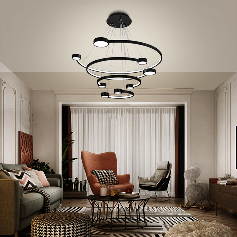 Multi-Layer Ceiling Pendant Light Modern Metal Hanging Lights