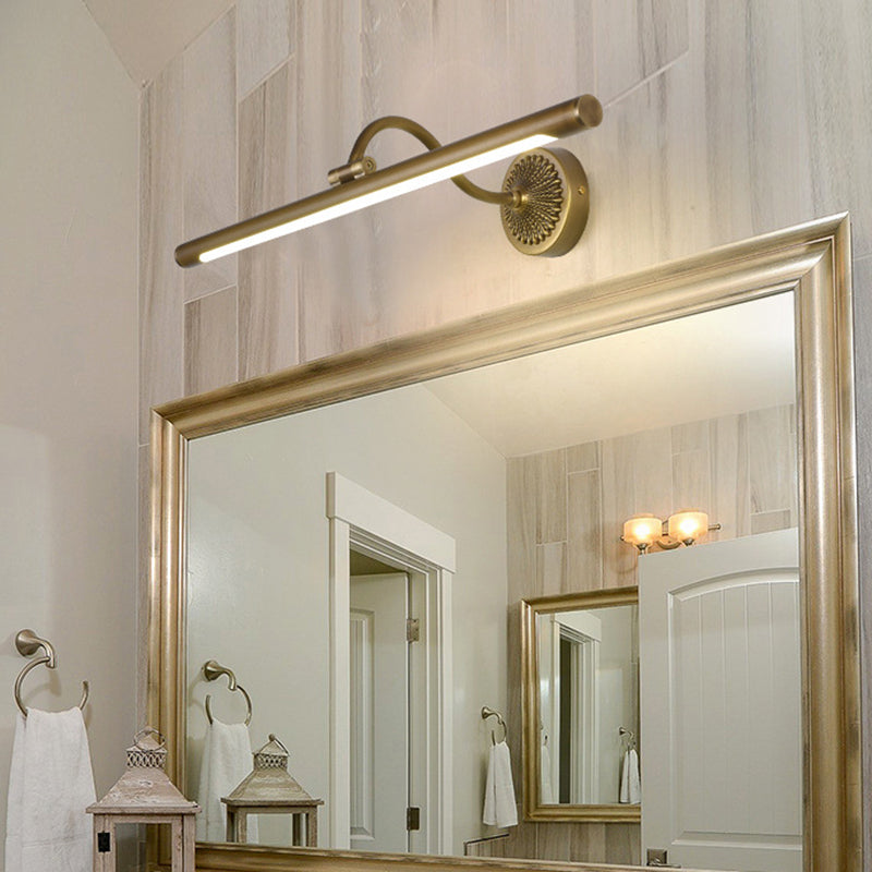 Luces de pared de tocador lineal Simplicidad vintage aplique de pared acrílica con astas para el baño