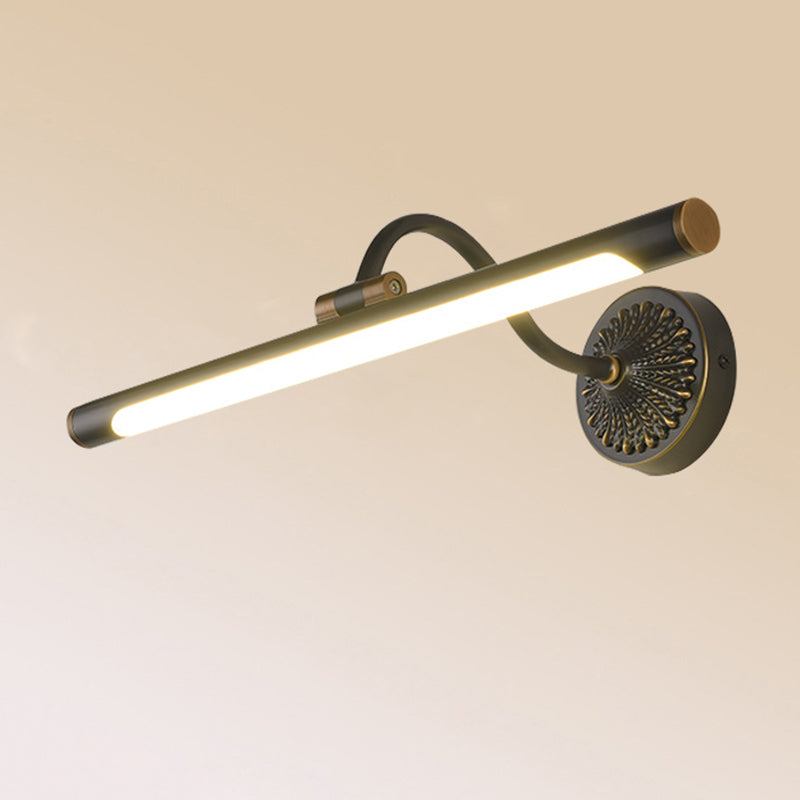 Luces de pared de tocador lineal Simplicidad vintage aplique de pared acrílica con astas para el baño