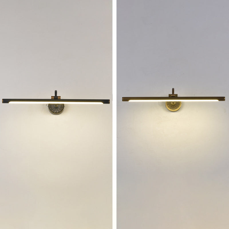 Luces de pared de tocador lineal Simplicidad vintage aplique de pared acrílica con astas para el baño