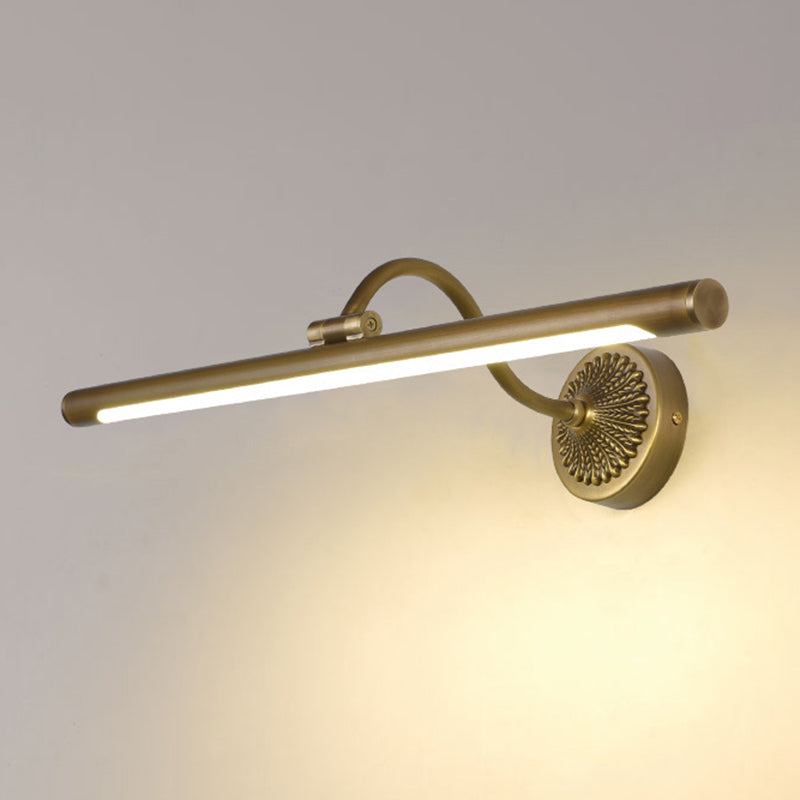 Luces de pared de tocador lineal Simplicidad vintage aplique de pared acrílica con astas para el baño