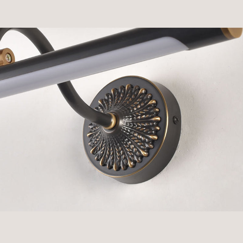 Luces de pared de tocador lineal Simplicidad vintage aplique de pared acrílica con astas para el baño