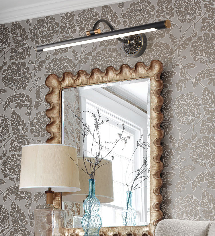 Luces de pared de tocador lineal Simplicidad vintage aplique de pared acrílica con astas para el baño