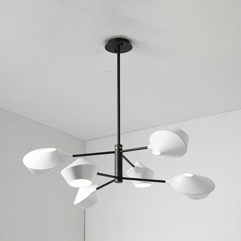 Modern ombreggiata lampadina a lampada in metallo salotto lampadario luce a sospensione