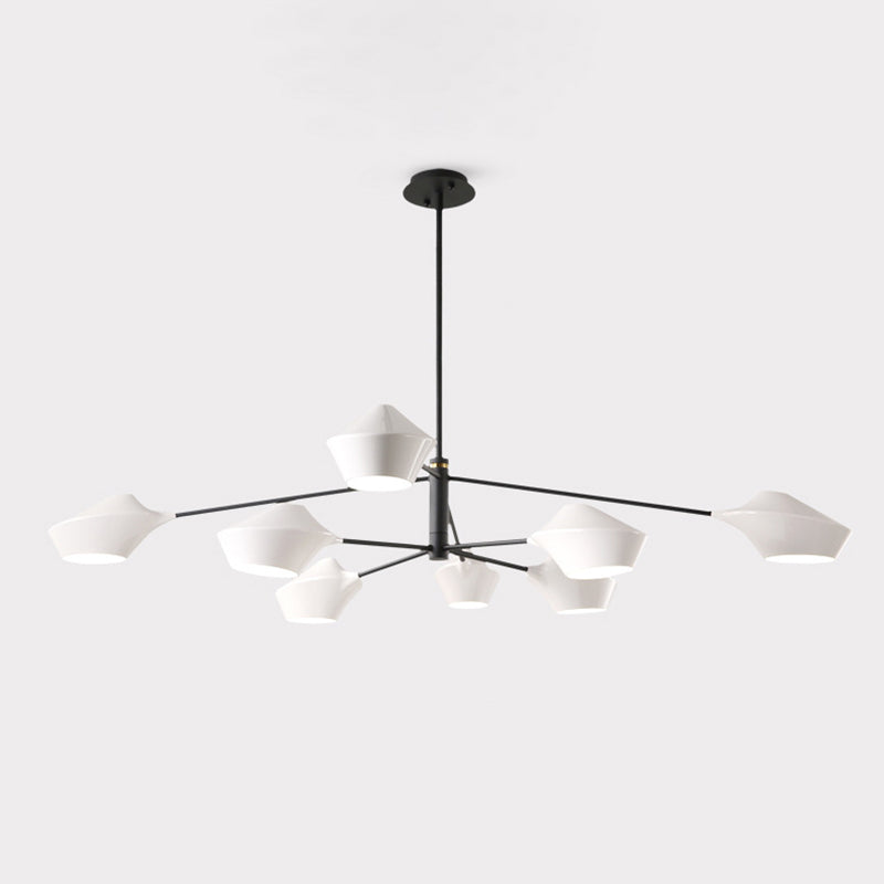 Modern ombreggiata lampadina a lampada in metallo salotto lampadario luce a sospensione