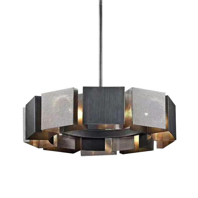 Luz colgante colgante de colgantes de araña colgante minimalista con sombra de metal