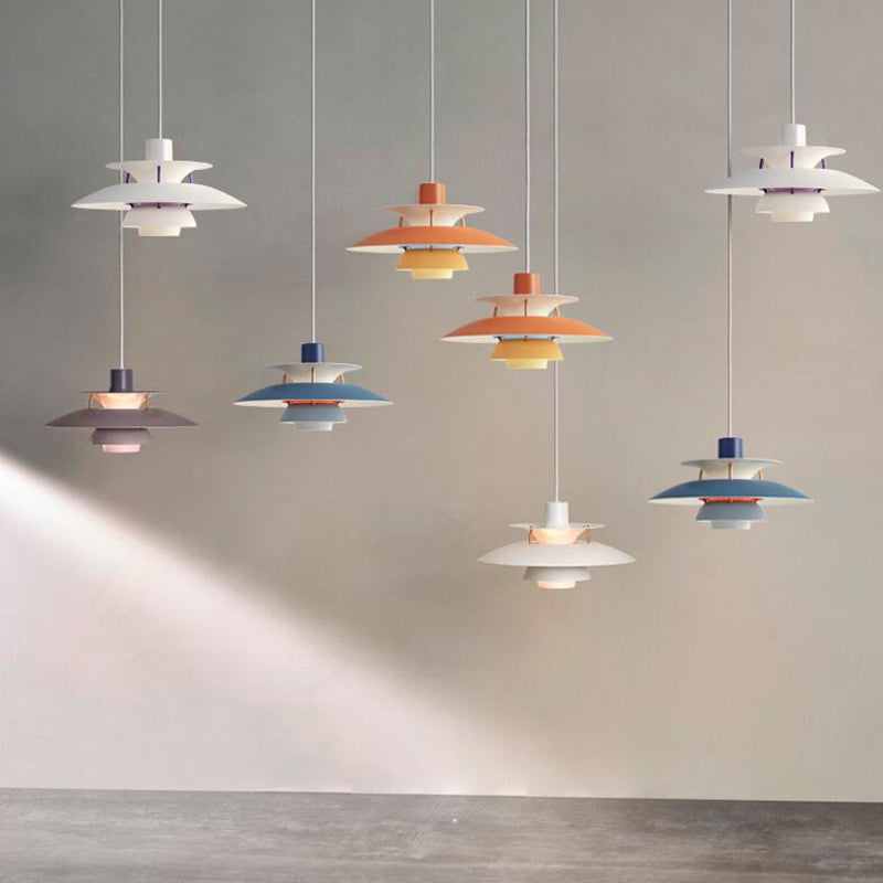 Modern Simplicity Geometric Hanging Pendnant Lamp Aluminum Hanging Pendant Lights for Restaurant