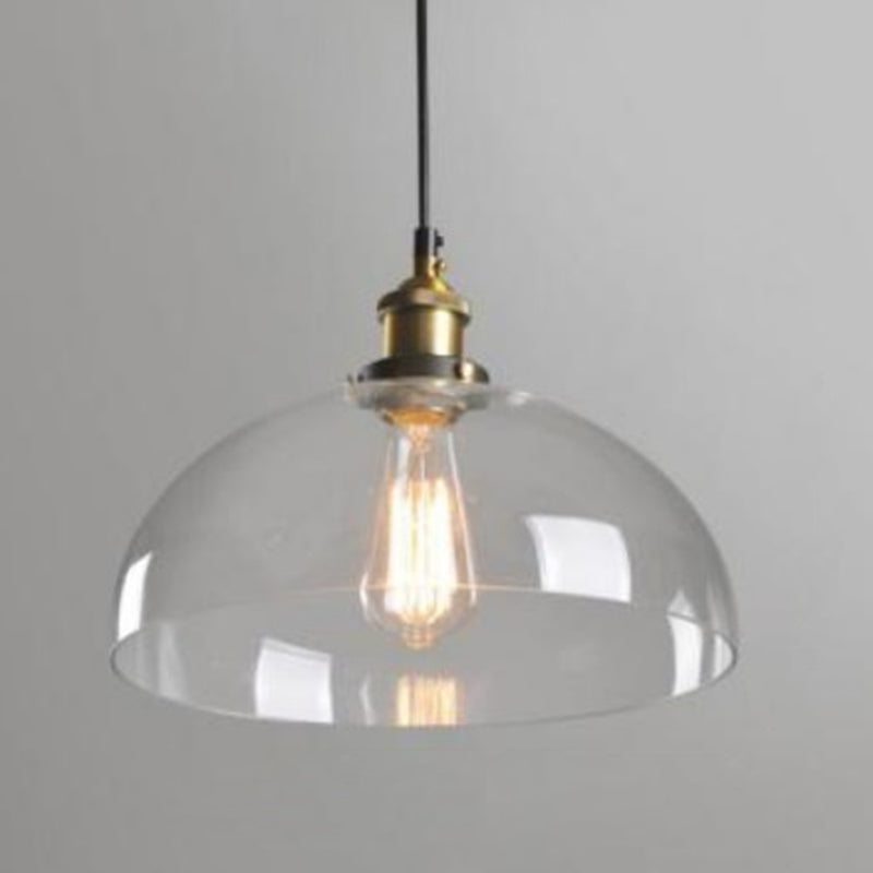 Retro Industrial 1 Lámpara de luz Lámpara de lámpara Alezo a mano iluminación colgante de vidrio para sala de estar