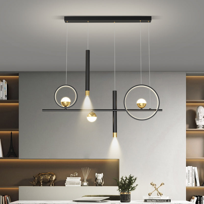 Modern Straight Bars Island Chandelier Lights Metal Chandelier Lamp