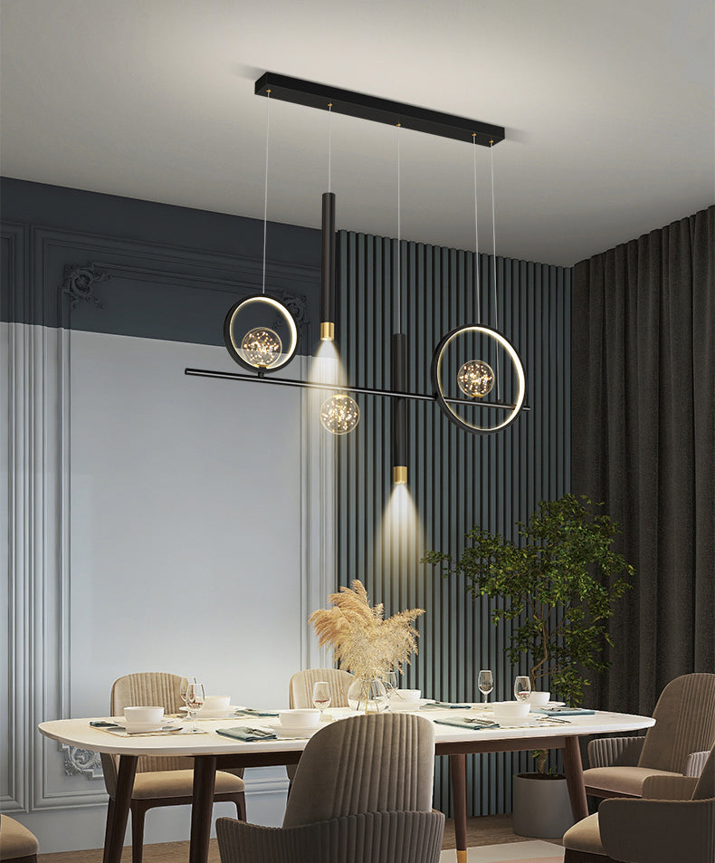 Modern Straight Bars Island Chandelier Lights Metal Chandelier Lamp