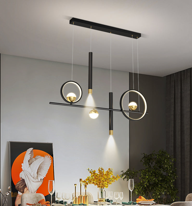 Modern Straight Bars Island Chandelier Lights Metal Chandelier Lamp