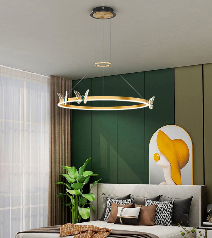 Kit de lámpara de colgante de metal ligero de techo orbicular moderno