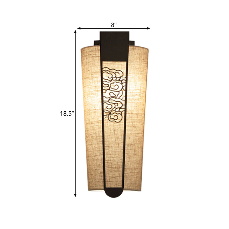 Black Cloud/Trellis/Linear Wall Lighting Traditional 1 Light Corridor Sconce with Cylinder Shade