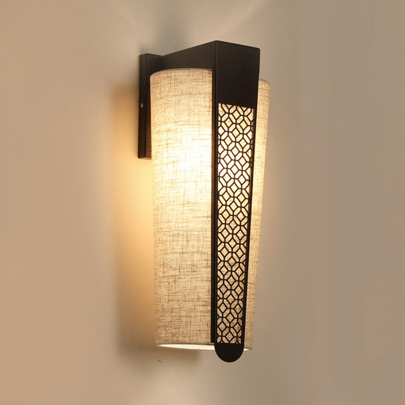 Black Cloud/Trellis/Linear Wall Lighting Traditional 1 Light Corridor Sconce with Cylinder Shade