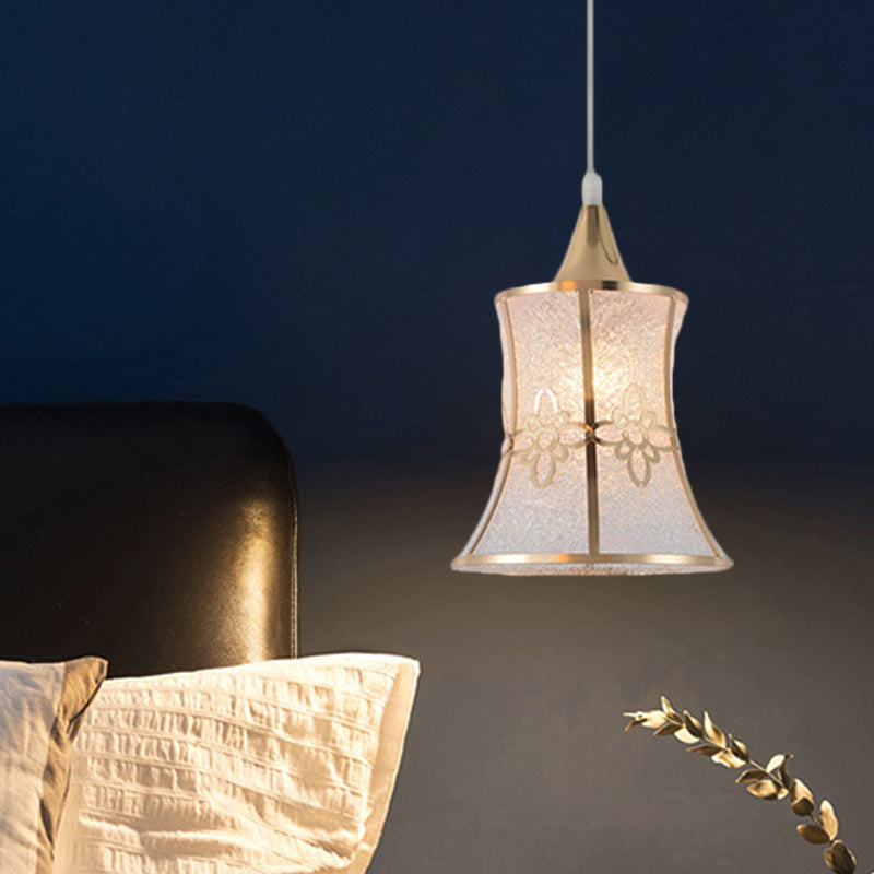 White 1 Light Hanging Pendant Traditional Plastic Dome/Drum/Wide Flare Suspension Lamp for Dining Room