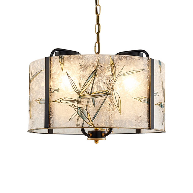 Pendentif de suspension de tambour classique 4 lumières