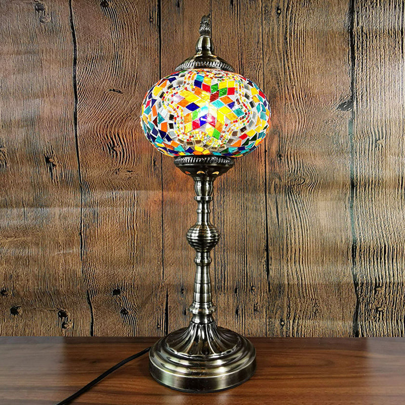 Éclairage de tâche sphérique en bronze Morocain Tache-vitre 1 lumière lumineuse Lumière pour le restaurant