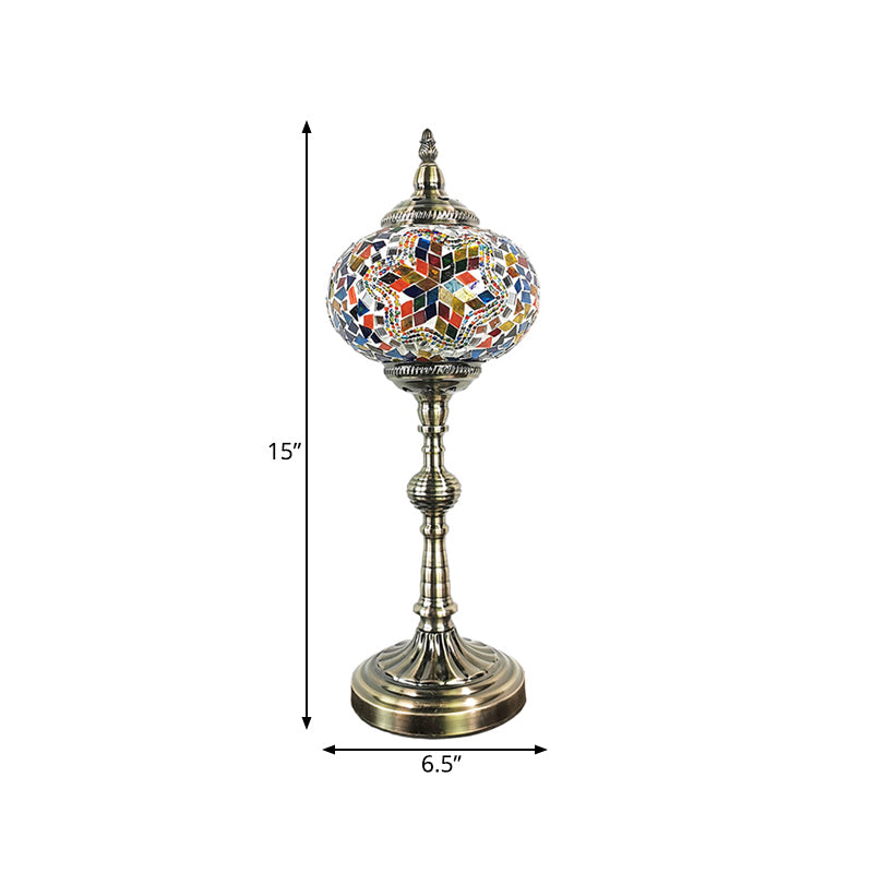Éclairage de tâche sphérique en bronze Morocain Tache-vitre 1 lumière lumineuse Lumière pour le restaurant