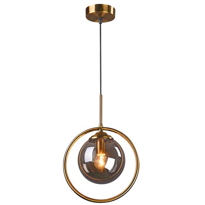 Globe Bedroom Hanging Pendant Light Glass Simplicity Style Pendant Light Fixture