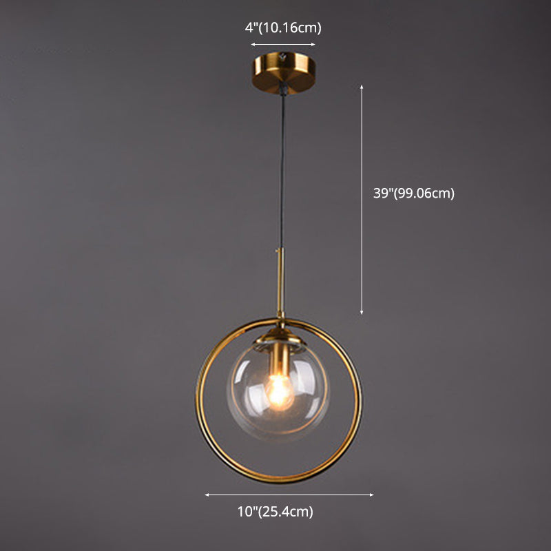 Globe Bedroom Hanging Pendant Light Glass Simplicity Style Pendant Light Fixture