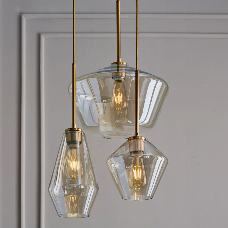 Shaded Glass Hanging Ceiling Light Modern Style Ceiling Pendant Light for Dinning Room