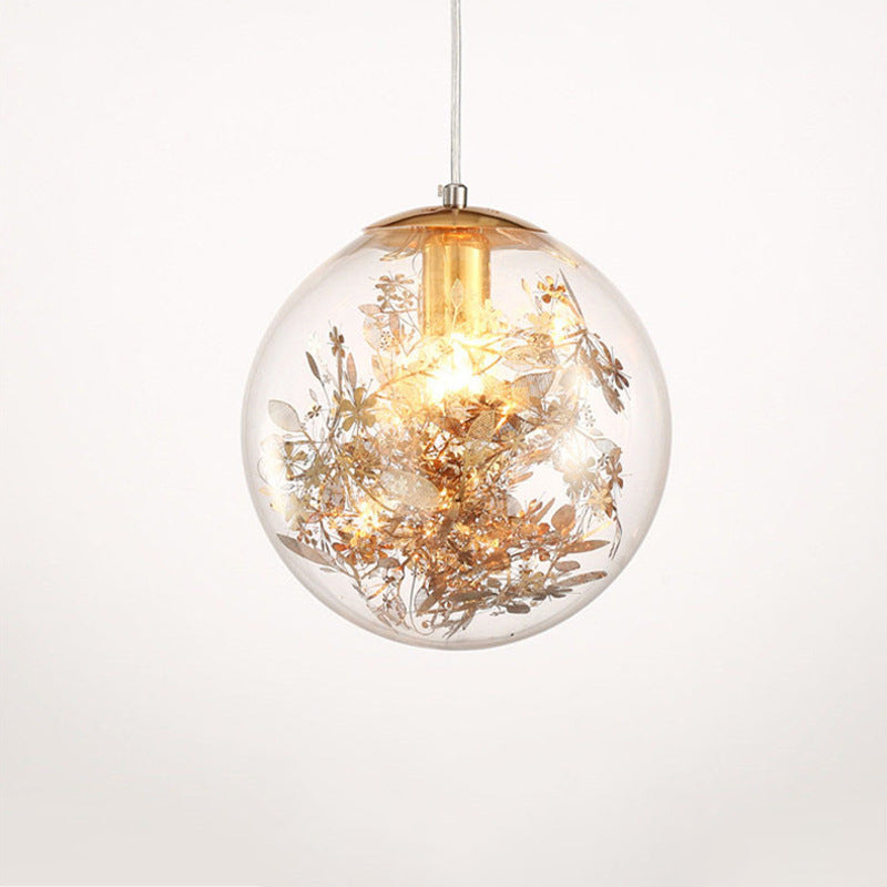 Shattered Leaves Hanging Pendant Light Contemporary Style Glass Dinning Room Pendant Light Kit