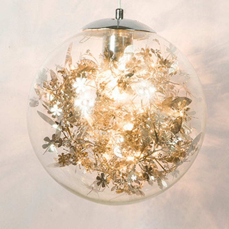 Shattered Leaves Hanging Pendant Light Contemporary Style Glass Dinning Room Pendant Light Kit
