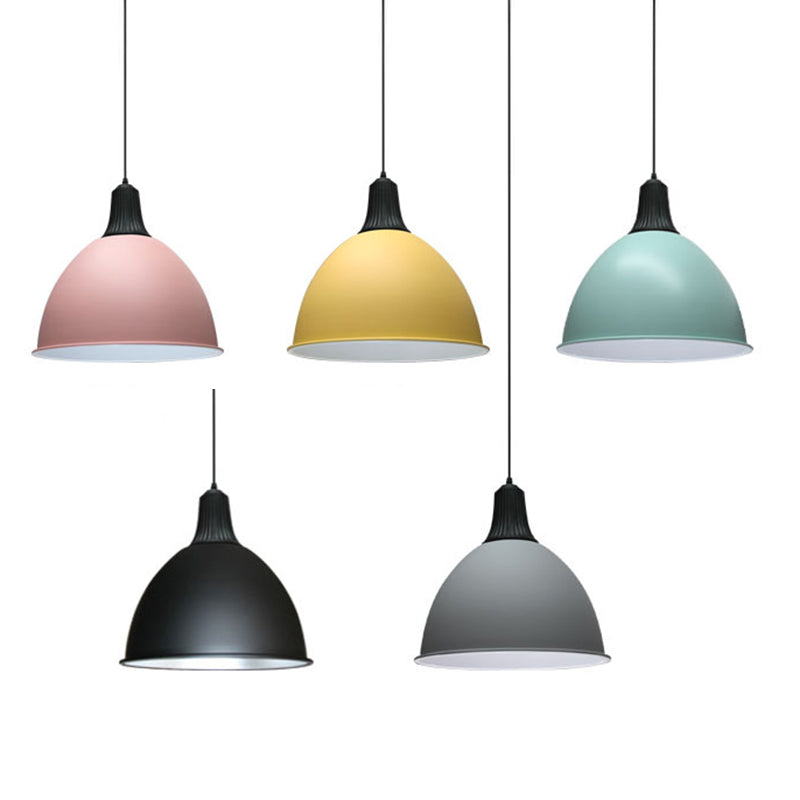 Contemporary Style Dome Pendant Light Kit Metal Dinning Room Hanging Pendant Lamp