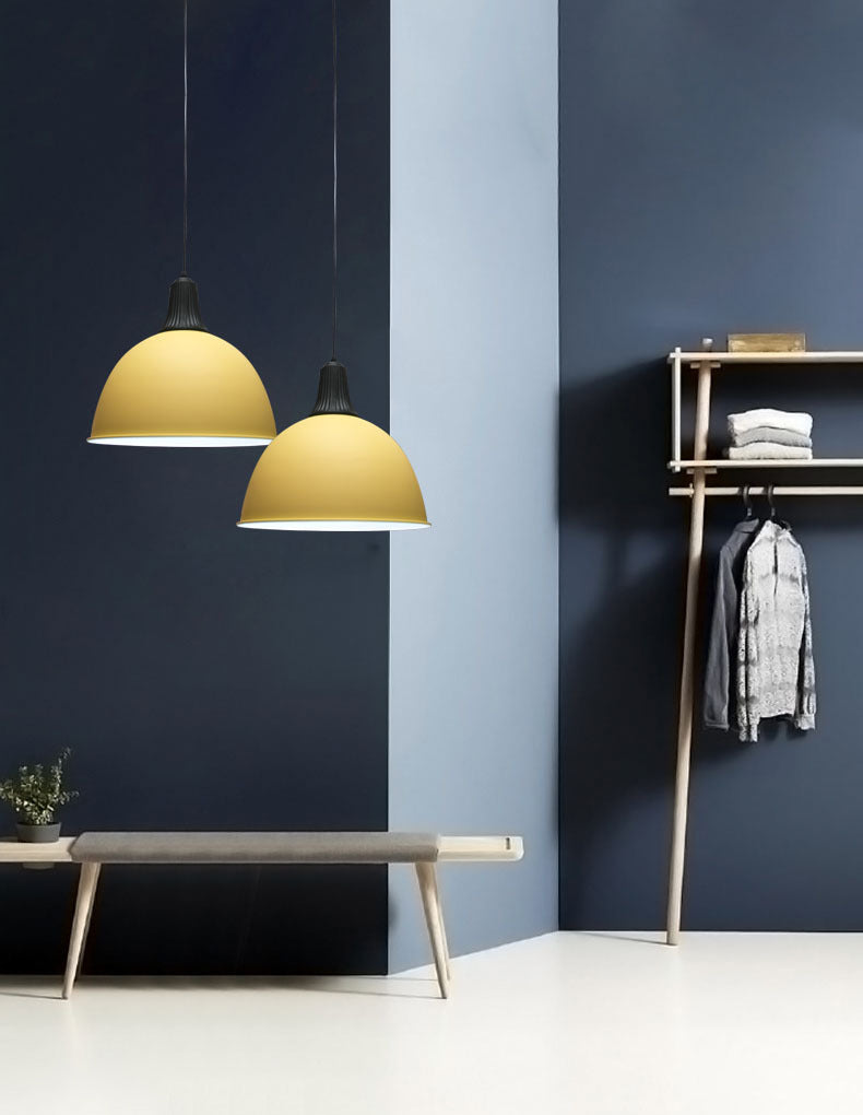 Contemporary Style Dome Pendant Light Kit Metal Dinning Room Hanging Pendant Lamp