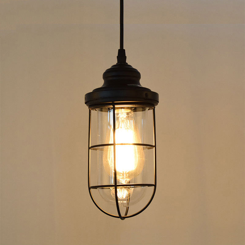 3 Cage lumineuse Loute de plafond suspendu industriel Films de pendentif métallique pour restaurant