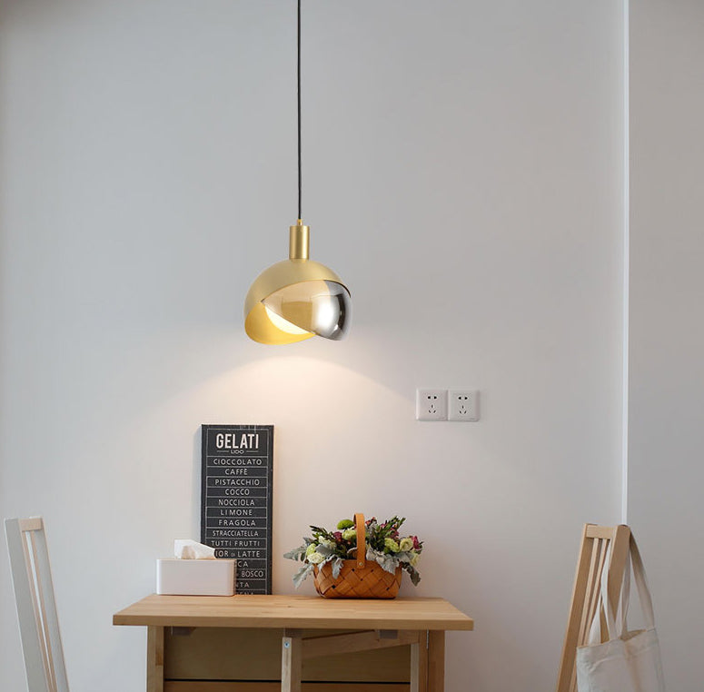 7,8 "breites Metall + Glas Mini hängen hängendes Licht zeitgenössischer Flur -Eingangsbeleuchtung Anhänger in Gold