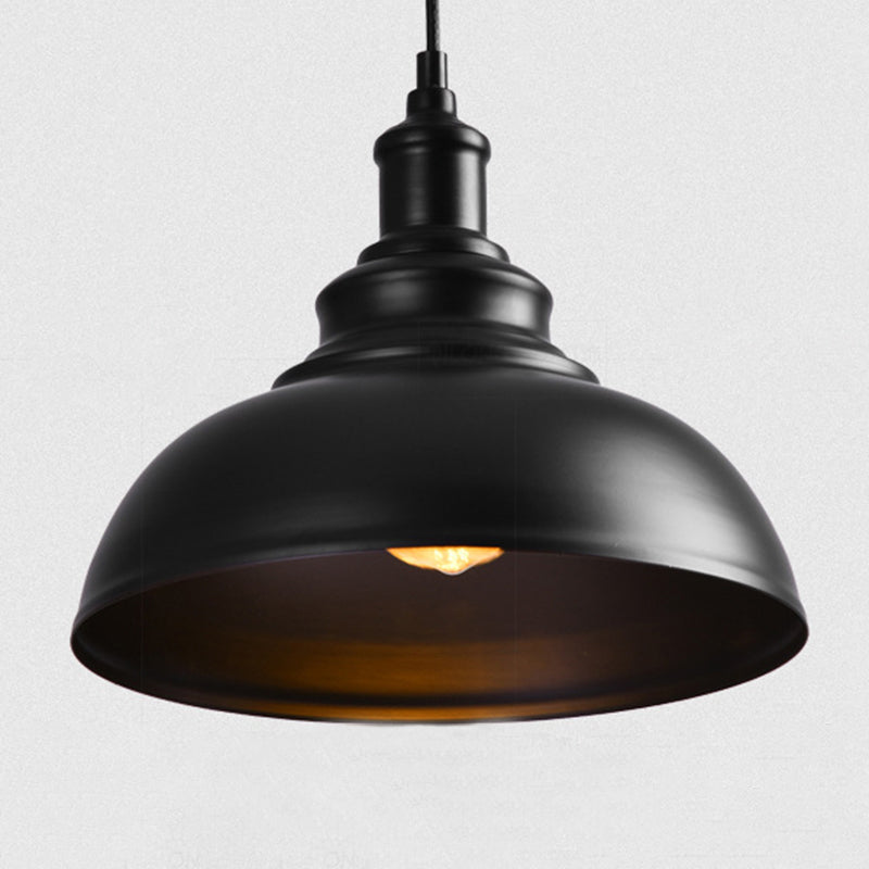 1 Light Dome Light Kit Retro Industrial Metal Hanging Light mit hängenden Kabel für das Restaurant