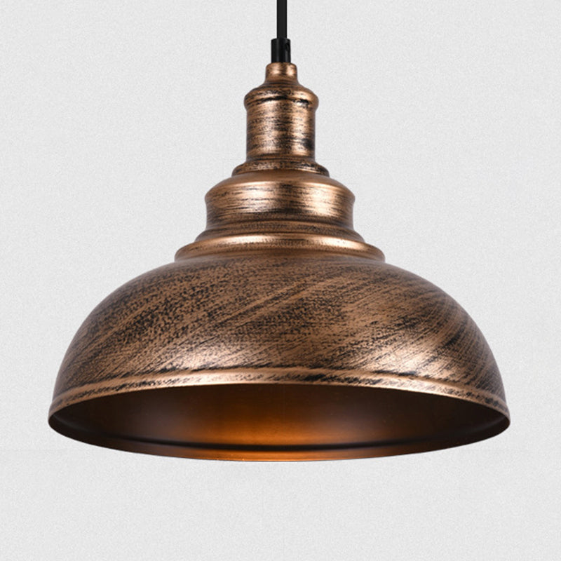 1 Light Dome Light Light Metal Industrial Metal Light con cordón colgante para restaurante