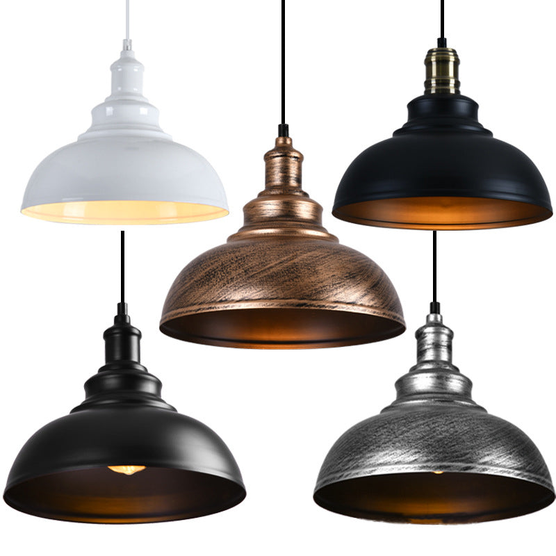 1 Light Dome Light Light Metal Industrial Metal Light con cordón colgante para restaurante
