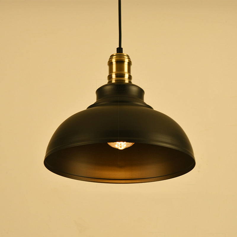 1 Light Dome Light Light Metal Industrial Metal Light con cordón colgante para restaurante