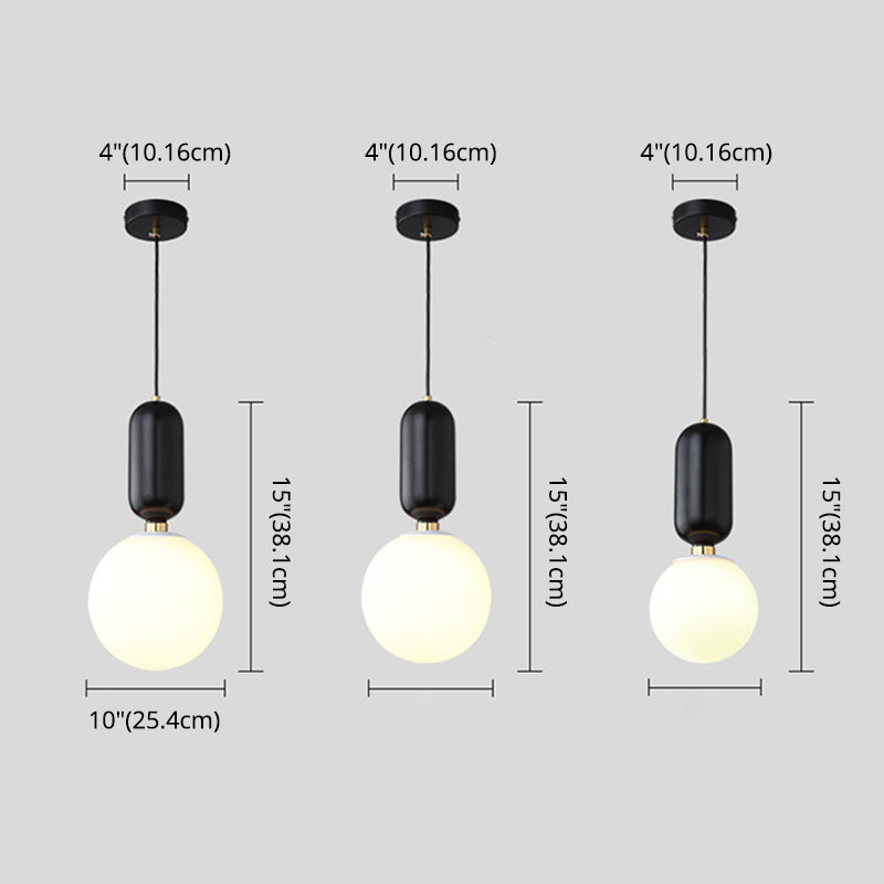 Nordische minimalistische Gla-Globus Hanging Lampe Single-Bulb Kreative Ausrufezeichen Anhänger Licht für Schlafzimmer