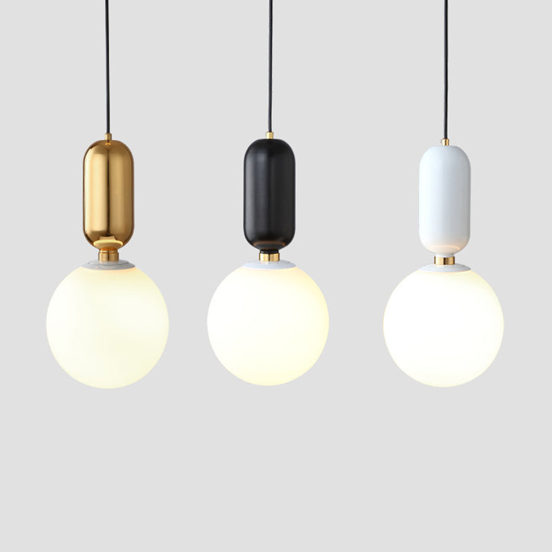Nordische minimalistische Gla-Globus Hanging Lampe Single-Bulb Kreative Ausrufezeichen Anhänger Licht für Schlafzimmer