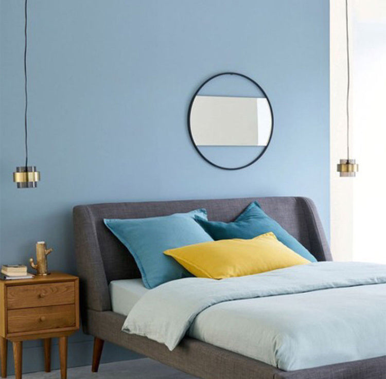 Cilindrisch glashangende lamp Modern Minimalisme 1 Lichte hanglamp met metalen ring