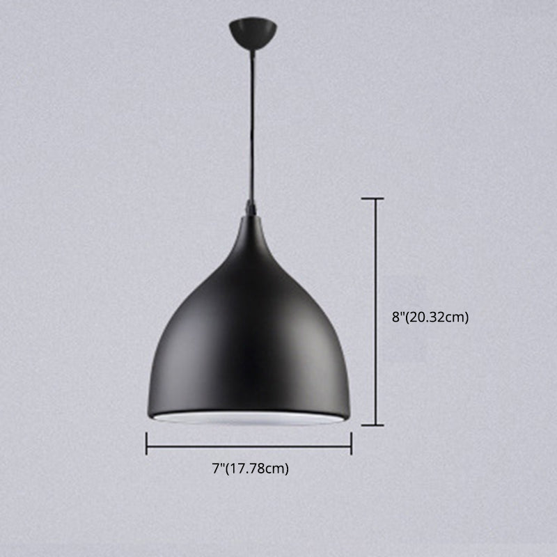 Alluminio lucido colorato a sospensione in stile Nordico MacAroon Mini ciondolo con filo di sospensione regolabile da 39 "