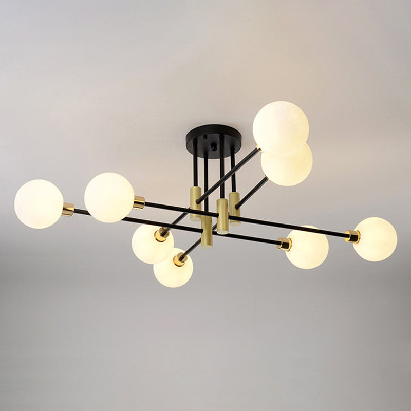 Glass Orb Molecular Shape Ceiling Light Contemporary Simplicity Style Geometric Lines Pendant Lamp