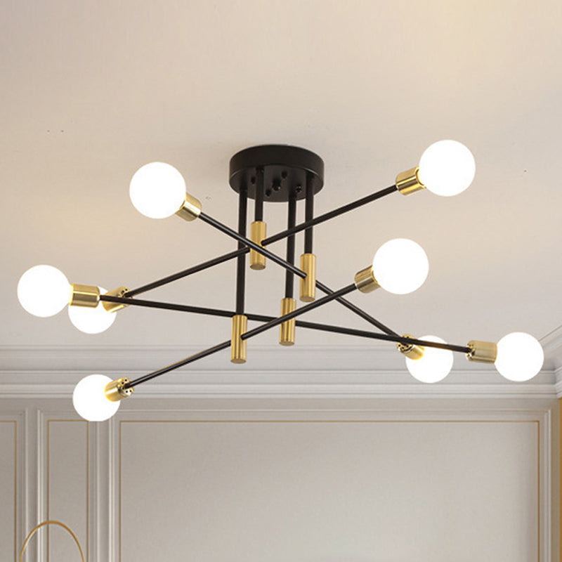 Glass Orb Molecular Shape Ceiling Light Contemporary Simplicity Style Geometric Lines Pendant Lamp