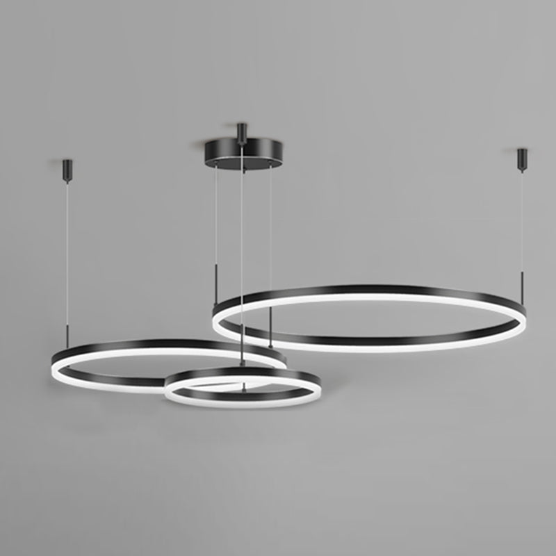 Modern Circle Hanging Pendant Lights Metal Chandelier Lamp