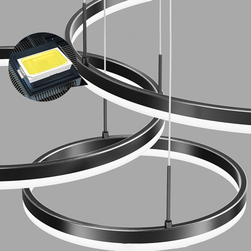 Modern Circle Hanging Pendant Lights Metal Chandelier Lamp