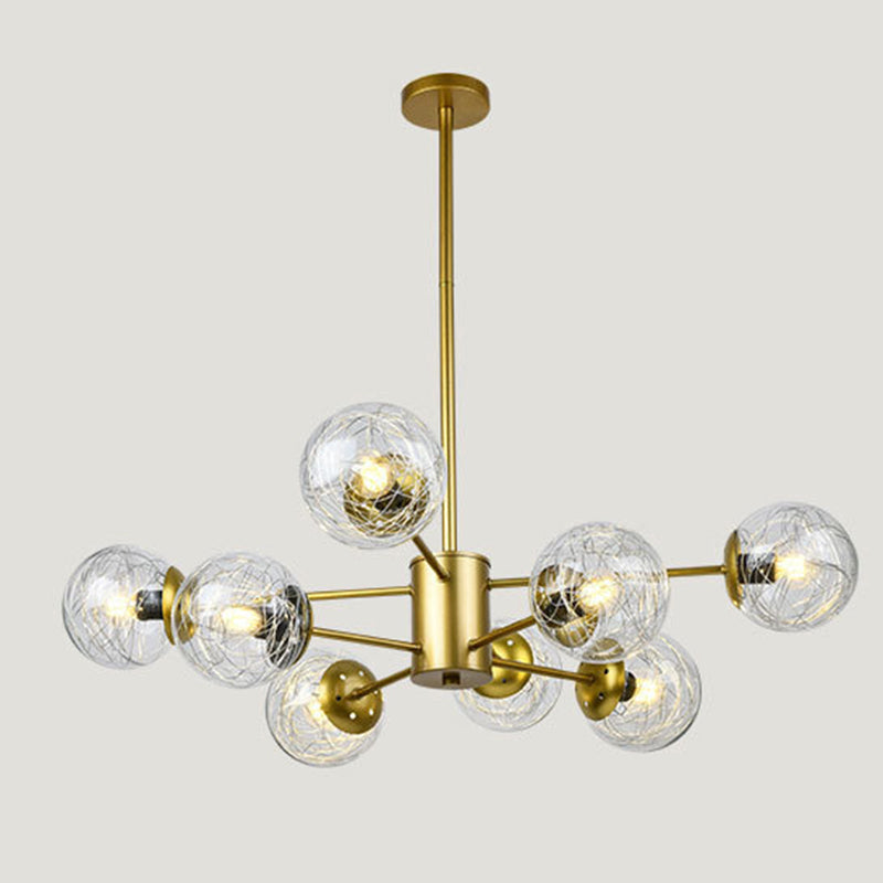 Nordic Style Simplicity Glassorb Kronleuchter eingebaut