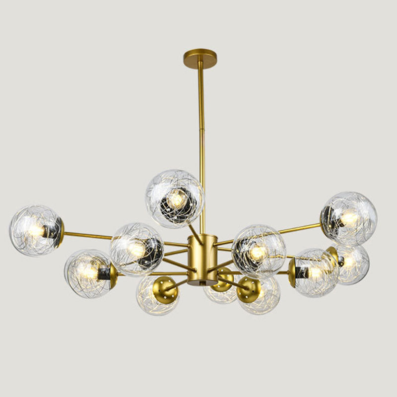 Nordic Style Simplicity Glassorb Kronleuchter eingebaut